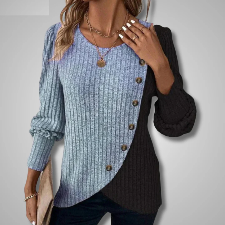 Kaia | Cămașă Elegantă Tricotată cu Mâneci Lungi